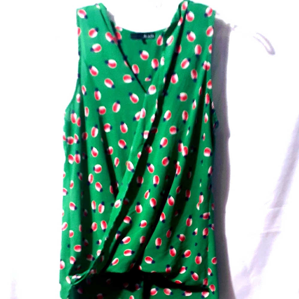 Roe & De Green/Red Blouse Med